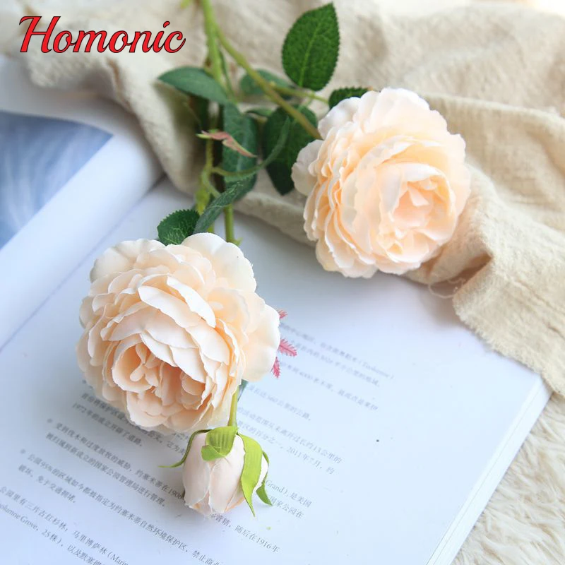 3 головки искусственный Западная Роза Ranunculus Романтический шелковые цветы