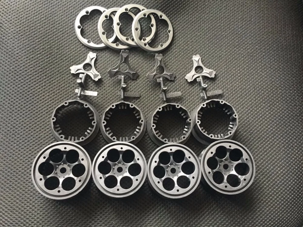 Осевые VWS 2 соревнование бидолок колеса черный XR10 (2) AX08061 rc carwler|beadlock wheels|2.2 beadlock