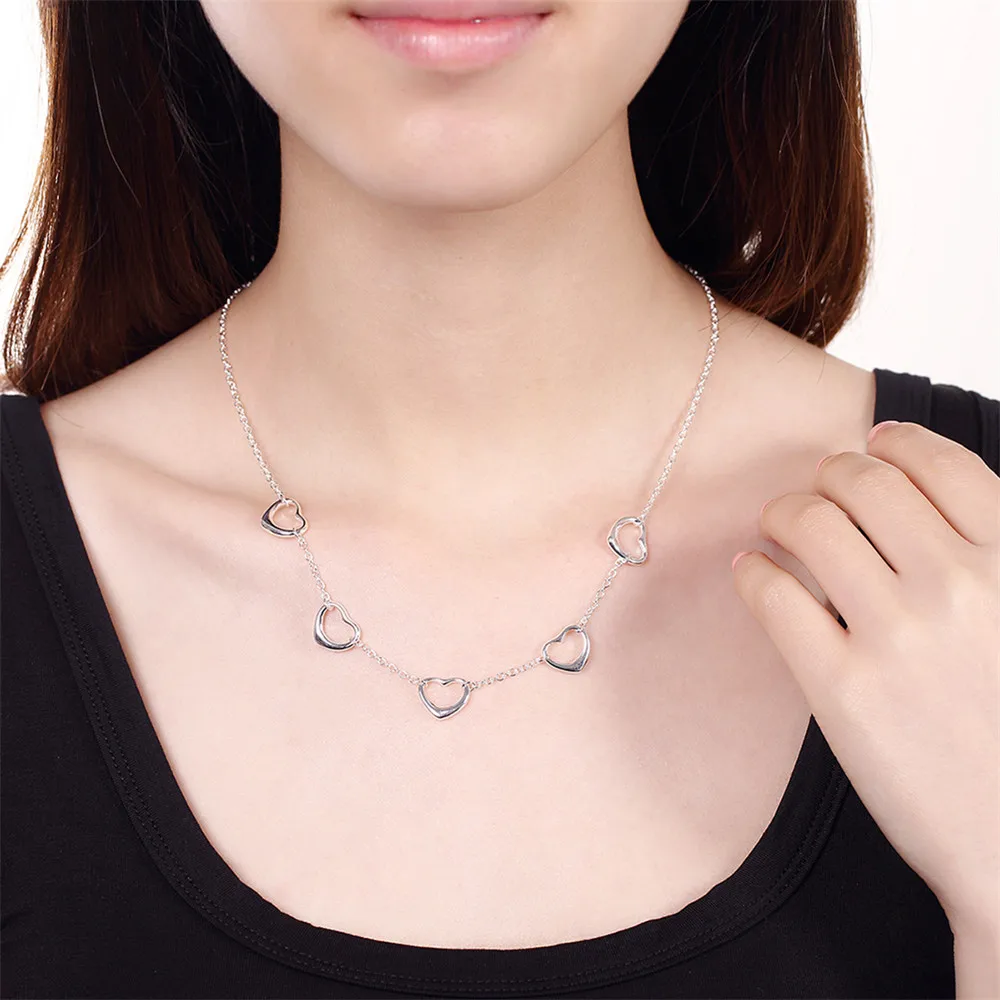 SHE WEIER Fashion choker heart necklaces &amp pendants For Women Gift Jewelry Accessories chain necklace chocker gift | Украшения и