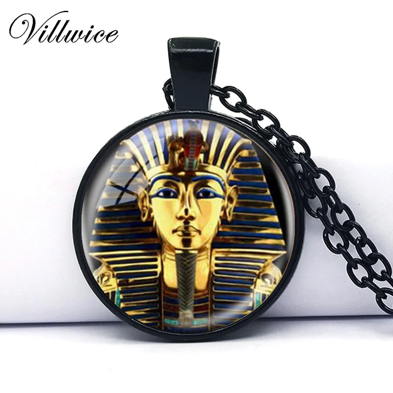 Ожерелье с подвеской логотипом King 0 Tutankhamun золотой король искусство ручной работы