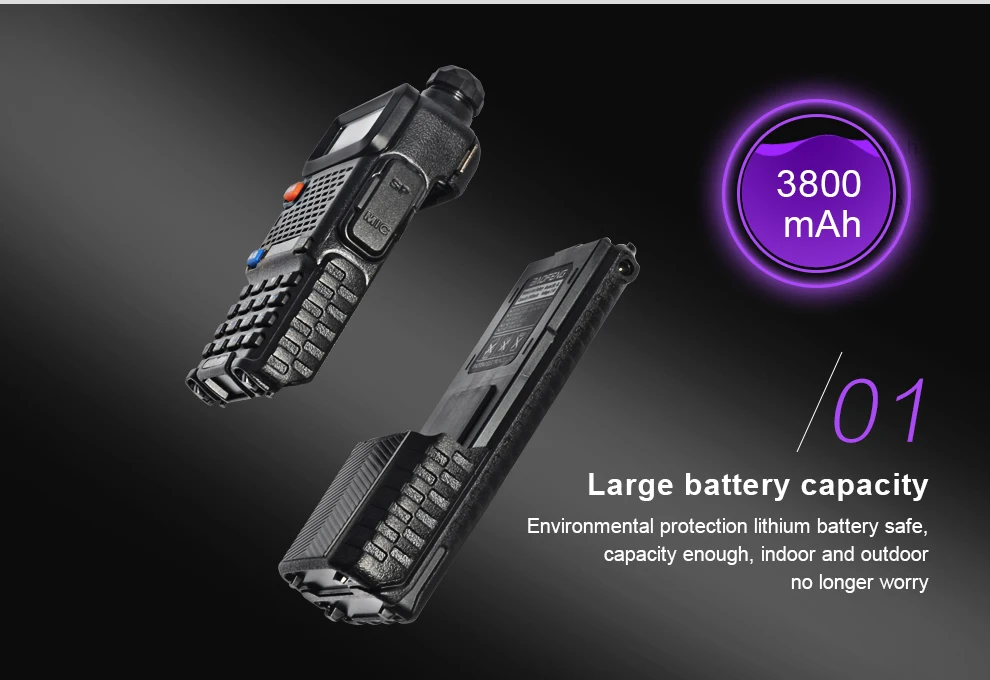 2 шт BaoFeng UV-5R портативная рация VHF UHF 3800mAh Двухдиапазонная двухсторонняя радио Baofeng uv5r портативная радиоприемопередатчик