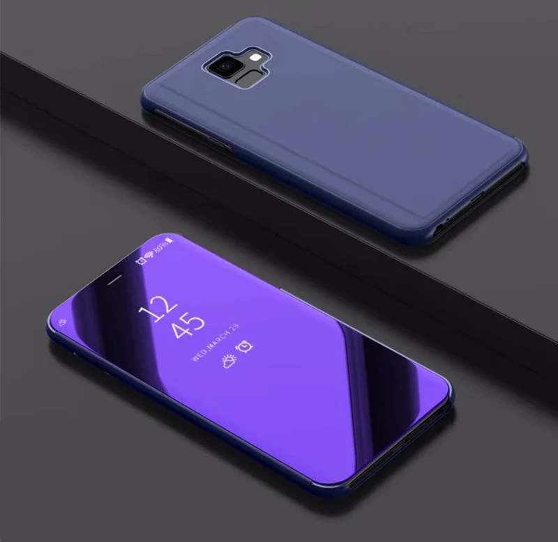 Умный зеркальный Чехол С Откидывающейся Крышкой для Samsung Galaxy S8 S9 плюс S7 край M10 M20 A5 A7 J3 J7 J5 J4 J6 J8 A6 A8 J2 Prime чехол