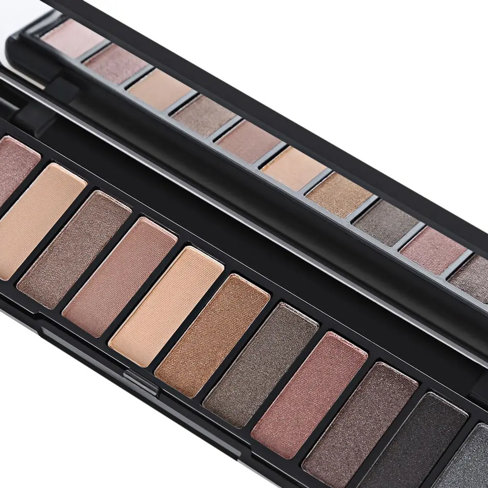 POPFEEL матовые тени для век Палитра телесный 12 цветов maquillage paleta de sombra Новое поступление Красота Женщины подарок дымчатый/теплый цвет
