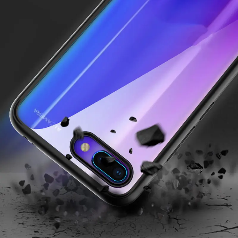 Ascromy For Huawei Honor 10 Case Hard Back Cover Silicone Bumper Protective Phone for Honor10 Accessories |