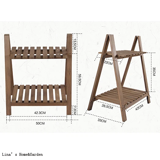 Напольная небольшая деревянная планка складная лестница Цветочная полка|flower