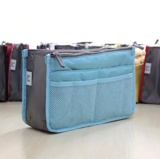 sky blue Большая сумка для хранения, горячая Распродажа, Женская сумочка, сумочка, органайзер, дорожная сумка, вкладыш, косметичка, Estuche, макияж, kozmetikai - Цвет: sky blue