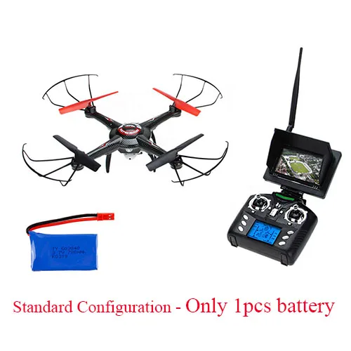 Standard WLToys V686G FPV Дрон 2,4G 4CH 5,8G FPV RC Квадрокоптер с HD камерой один ключ возврат Дрон черный - Цвет: Standard
