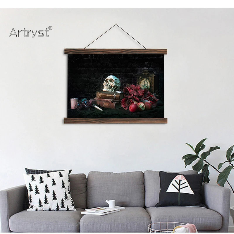 Artryst настенный постер с рисунком в виде книги и черепа|hd prints|custom canvascanvas custom |