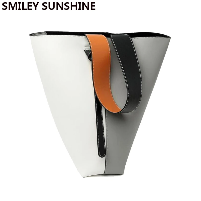 SMILEY SUNSHINE, модная женская сумка-мешок из натуральной коровьей кожи, роскошная женская сумка на плечо, женская сумка