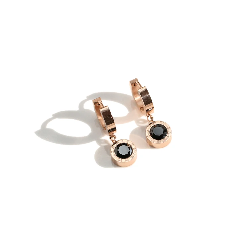 Серьги-гвоздики YUN RUO из титановой стали Простые Модные серьги с римскими цифрами