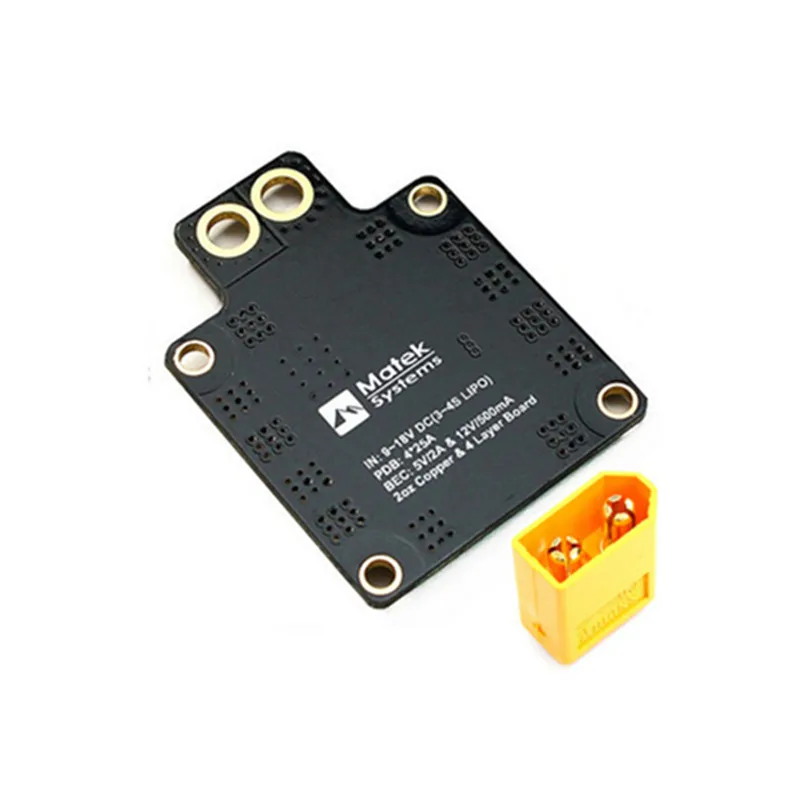 MATEK Mini Power Hub PDB XT60 распределительная плата с BEC 5 В/12 В для мультиротора самолета FPV