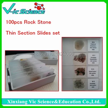 100pcs Rock Thin Section Slides set