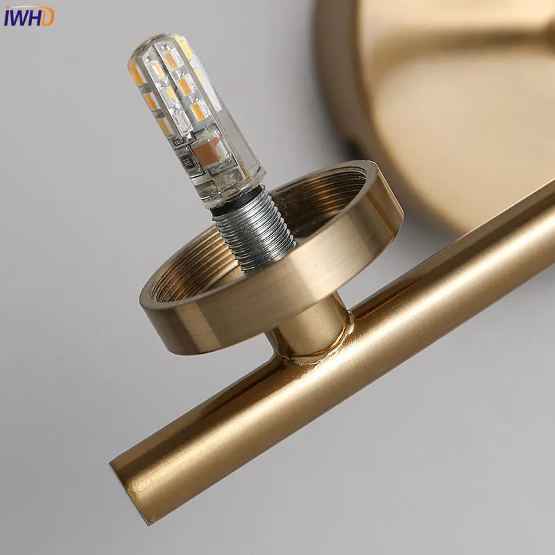 Светодиодный настенный светильник IWHD в скандинавском стиле со стеклянными