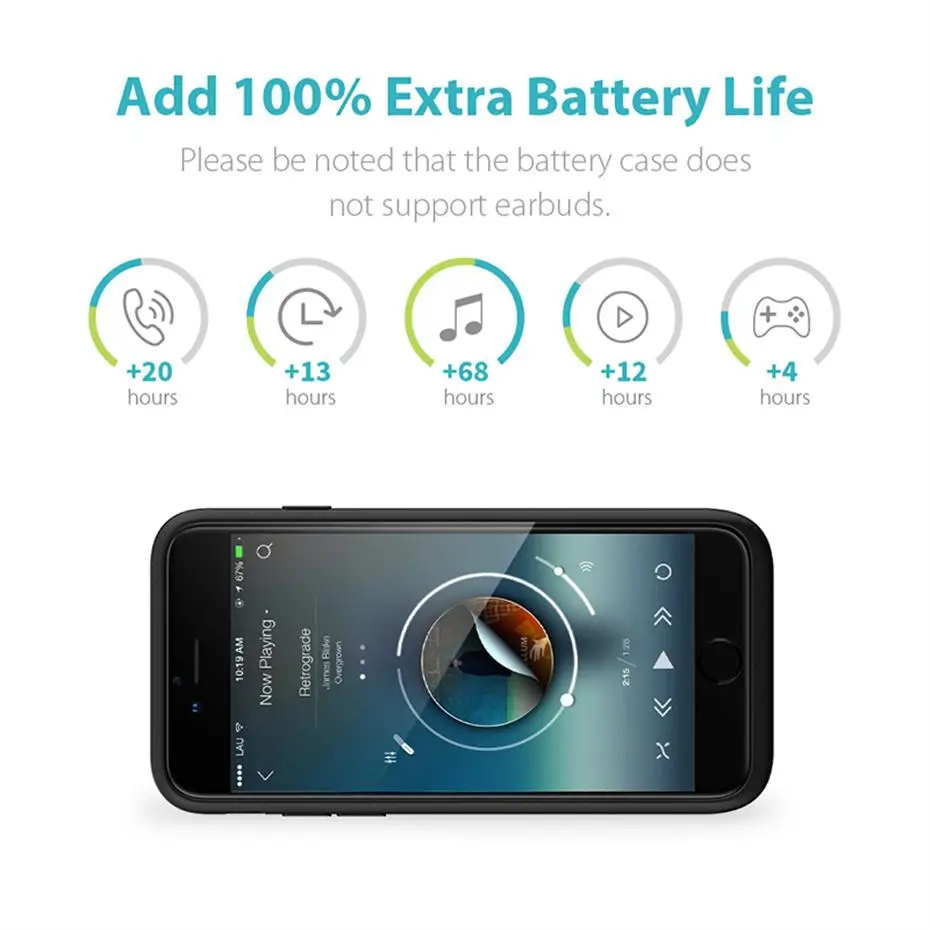 Чехол для аккумулятора Romoss 2800 мАч для iPhone 7, внешний аккумулятор, чехол для зарядки для iPhone7, чехол для зарядного устройства