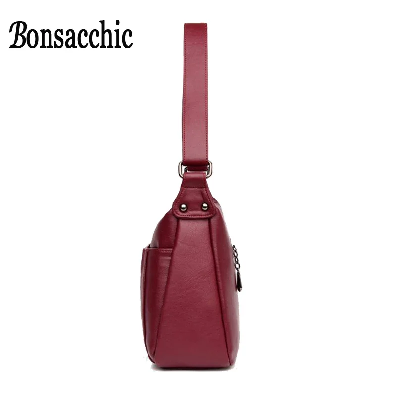 Bonsacchic маленькие женские сумки красные вместительные Сумки Роскошные