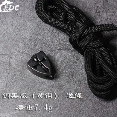 black Copper A105 титановый нож Подвеска со шнурком подвеска EDC Творческий Подвеска латунь фиолетовый Медь подвесной фонарик хвост веревки EDC гаджет - Цвет: black Copper