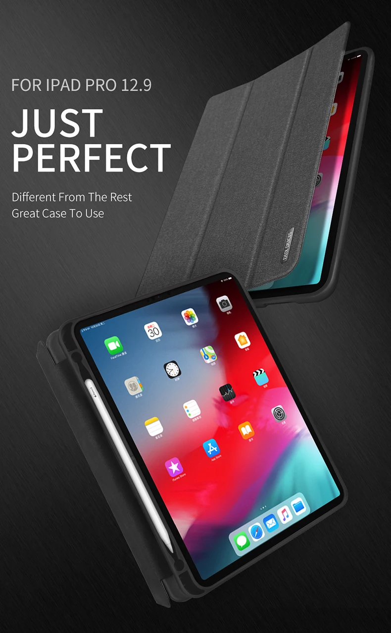 DUX DUCIS умный чехол из искусственной кожи для ipad Pro 12,9 11 чехол-подставка для ipad Pro 12,9 11 дюймов с карандашом