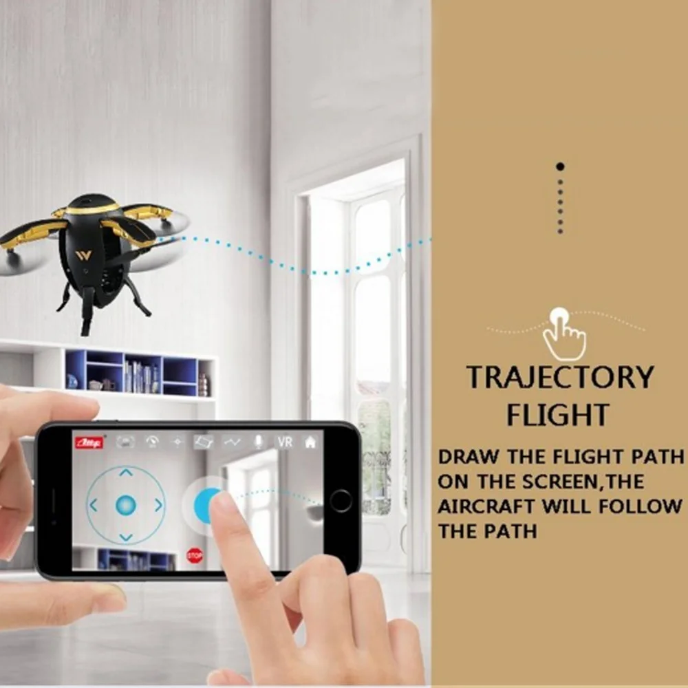 Wifi FPV складной RC Квадрокоптер для селфи, Дрон Летающий яйцо Дрон W5 2,4 GHz 0.3MP камера 4 канала высота удержания дроны подарки на Рождество