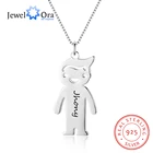 Ожерелья и подвески из стерлингового серебра 925 пробы с персональным дизайном из мультфильма гуманоид (JewelOra NE102385)