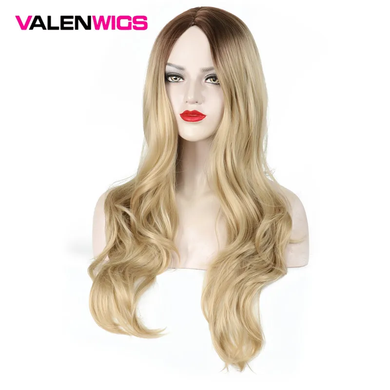 Парики ValenWigs длинные волнистые синтетические парики 28 дюймов термостойкие