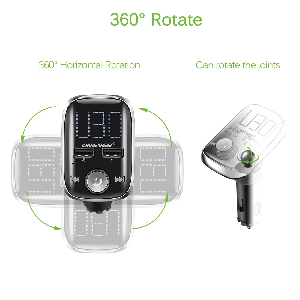 Onever беспроводной Bluetooth MP3 плеер FM передатчик модулятор Автомобильный комплект