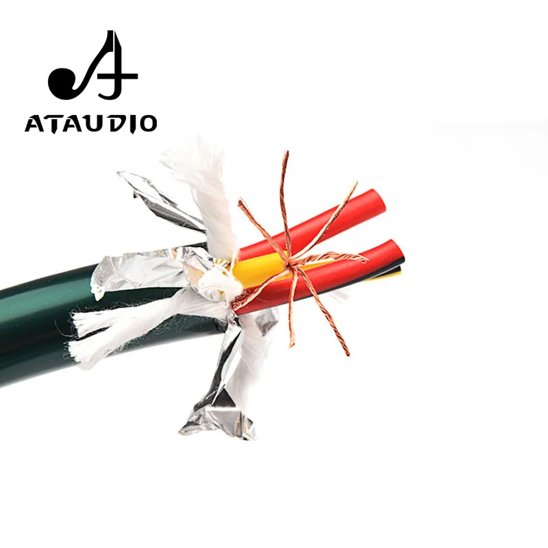 ATAUDIO HIFI динамик кабель 7N OCC Высокопроизводительный провод с позолоченным