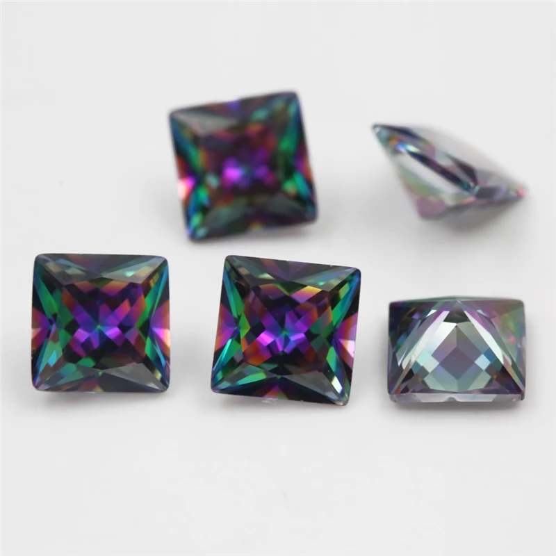 Размеры 3x3mm~ 10x10 мм покрытие смесь Цвет Multi Цвет фианит квадрат с кубический циркон искусственные камни