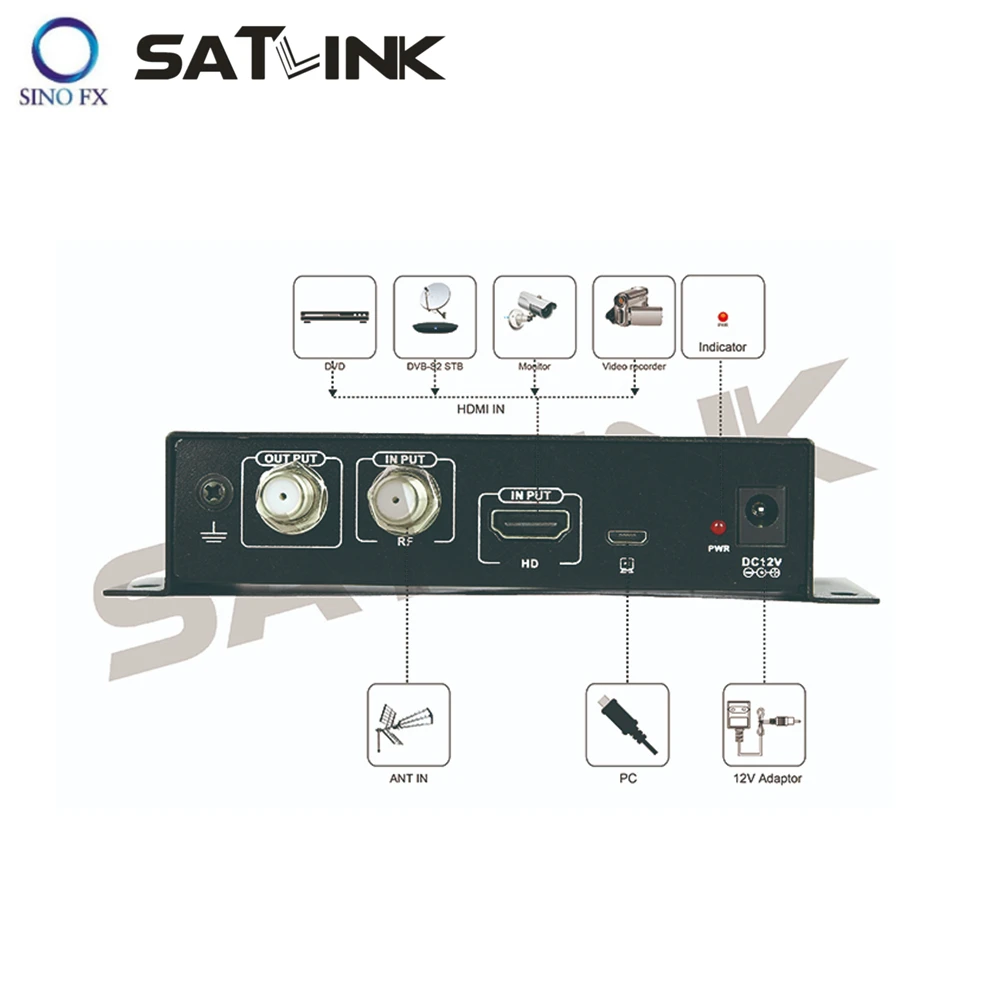 Satlink ST 6503 DVB T 1 модулятор маршрута HD 1080P MPEG4 без AV|Спутниковое ТВ| |
