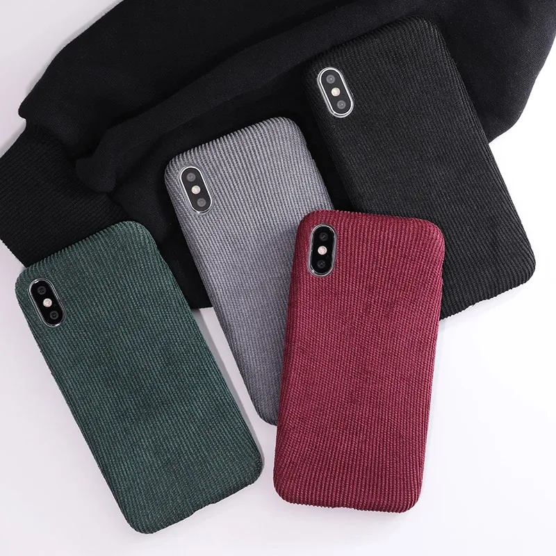 Cloth Texture Soft case For iphone 7 8 6 6s plus Case X Xs max XR Ultra Thin Canvas Grid Pattern Phone cases |