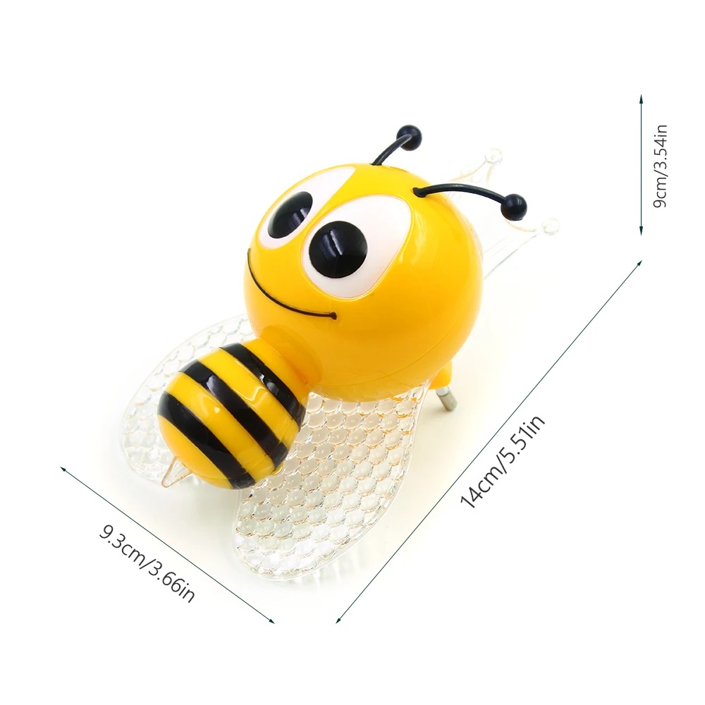 Датчик освещенности мультяшная пчела светодиодный ночник милый красочный вилка