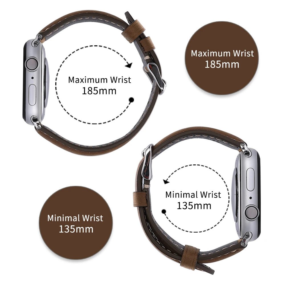 Кожаный ремешок для Apple Watch 1/2/3/4 38/40/42/44 мм|Ремешки часов| |