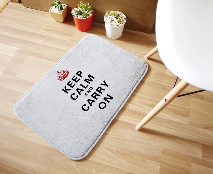 Коврик Keep Calm 50x80 см для гостиной спальни прямоугольные коврики коралловые