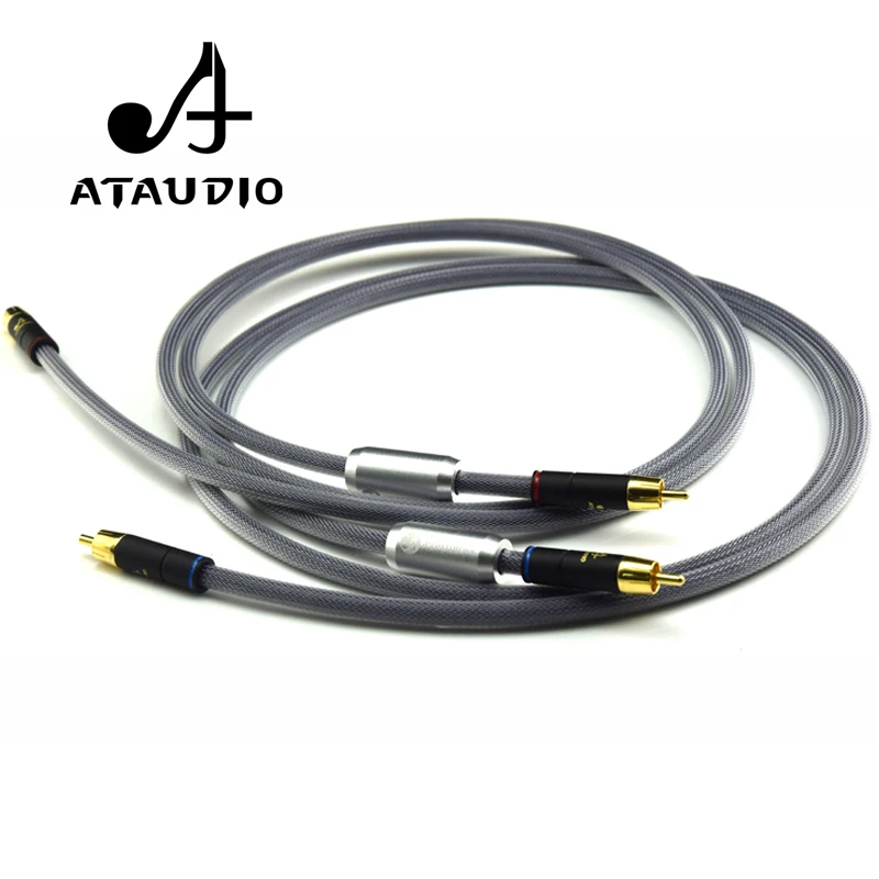 ATAUDIO 1 пара 2RCA к кабель Hi Fi Чистый медный Rca аудио кабель|2rca to 2rca|rca audio cableaudio cable |