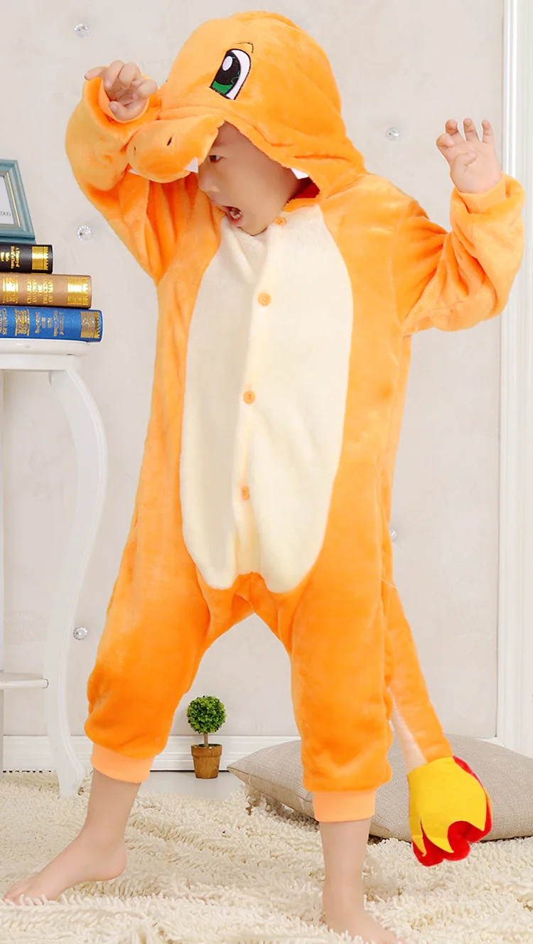 Charizard комбинезон для детей кигуруми пижама костюм charmander fire dragon детская