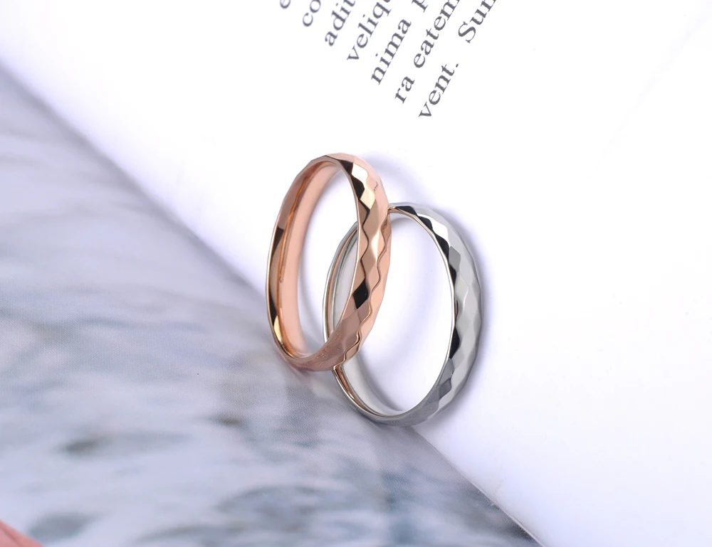 Женское кольцо из титана и нержавеющей стали 3 мм | Украшения аксессуары