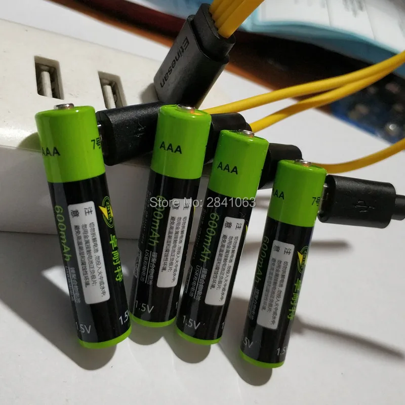 4XZNTER 1 5 в 600 мАч USB аккумуляторная батарея AAA Lipo литий-полимерная литиевая 2 часа