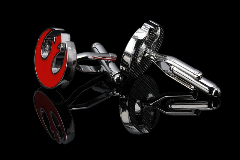 Запонки Звездные войны с красными птицами брендовые запонки на кнопках модные