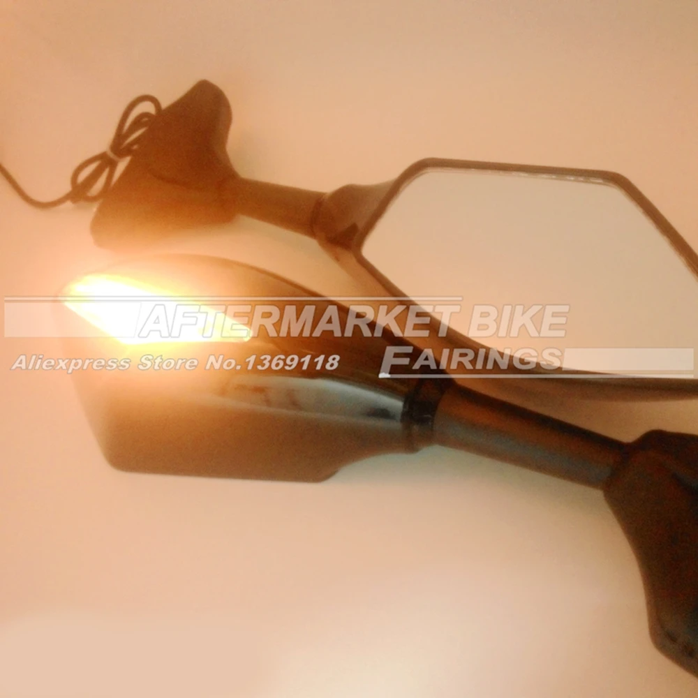 Боковые зеркала заднего вида с черными светодиодами и указателями поворота для