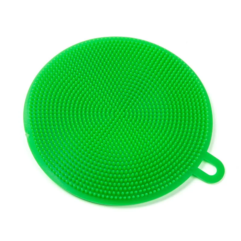Green MICCK силиконовая миска для посуды многофункциональная Чистящая Щетка Очищающая подставка для кастрюли щетка для мытья кухонной щетки инструмент для мытья - Цвет: Green