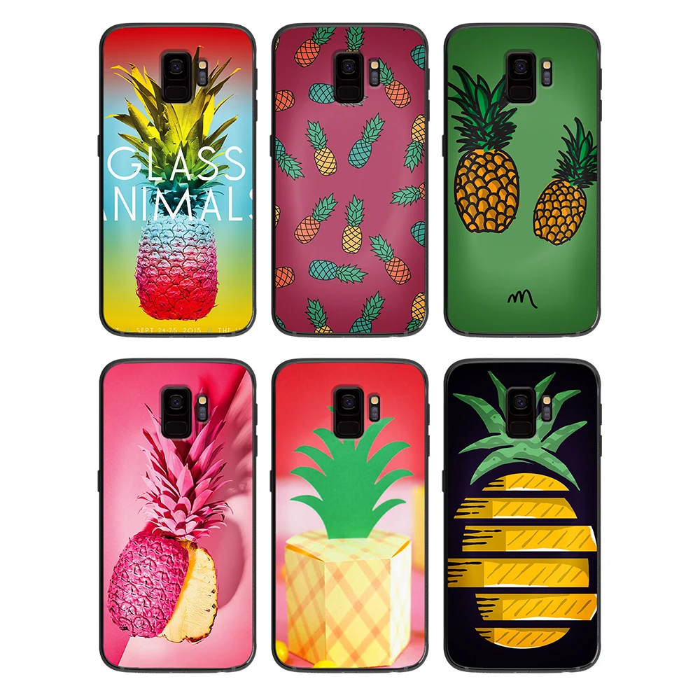 Красивый чехол с рисунком ананаса для samsung Galaxy A5 A6 A7 A8 A9 2017 Plus M10 M20 M30 силиконовые