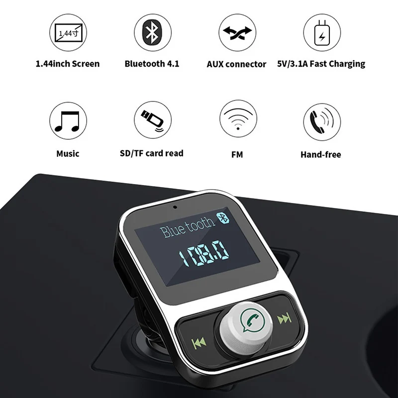 Автомобиль Bluetooth fm-передатчик Беспроводной Handsfree Car Kit ЖК-дисплей Радио Аудио