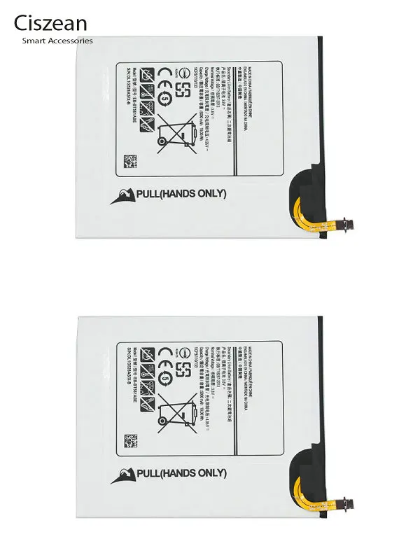 Ciszean 2 шт./лот EB BT561ABE 5000 мАч запасная батарея для Samsung Galaxy Tablet Tab E T560 SM T565 T561|battery for
