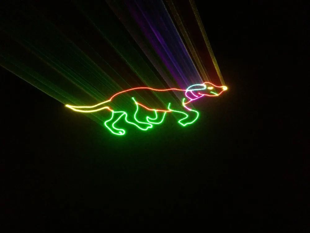 Новый 1 Вт RGB анимационный лазерный светильник 20kpps многоцветный зеленый 150 мВт при