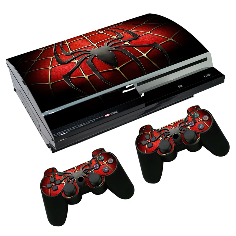 Наклейка на кожу Человека паука для PS3 Fat PlayStation 3 консоль и контроллеры Skins