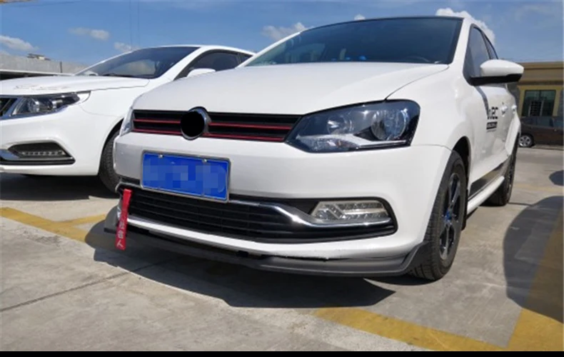 Для VOLKSWAGEN POLO- автомобильный комплект кузова переднего бампера для губ Диффузор протектор спойлер крышка отделка автомобиля Стайлинг автозапчасти