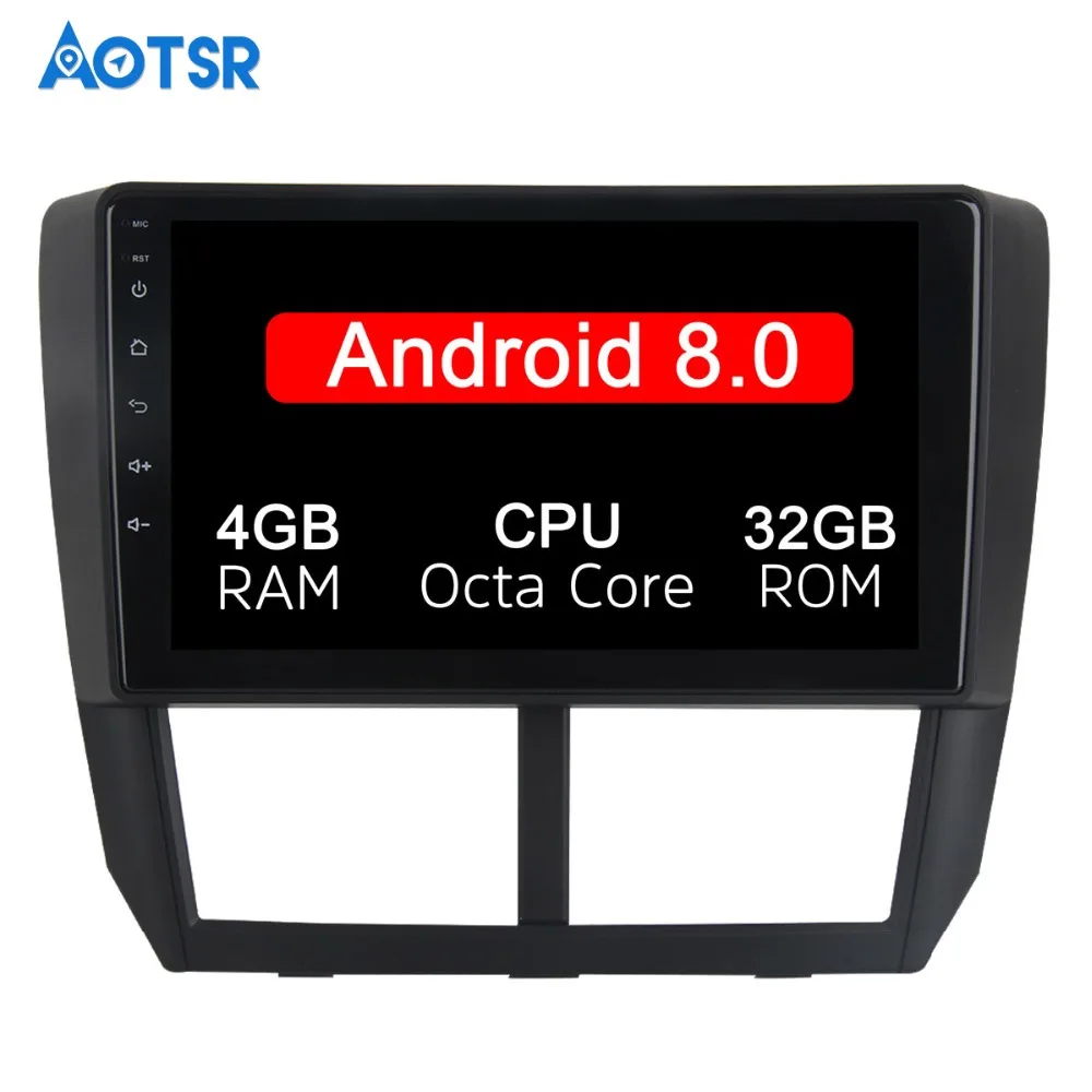 Автомобильный радиоприемник 9 дюймов Android 8 0 GPS для Subaru Forester навигация 2008 2009 2010 2011