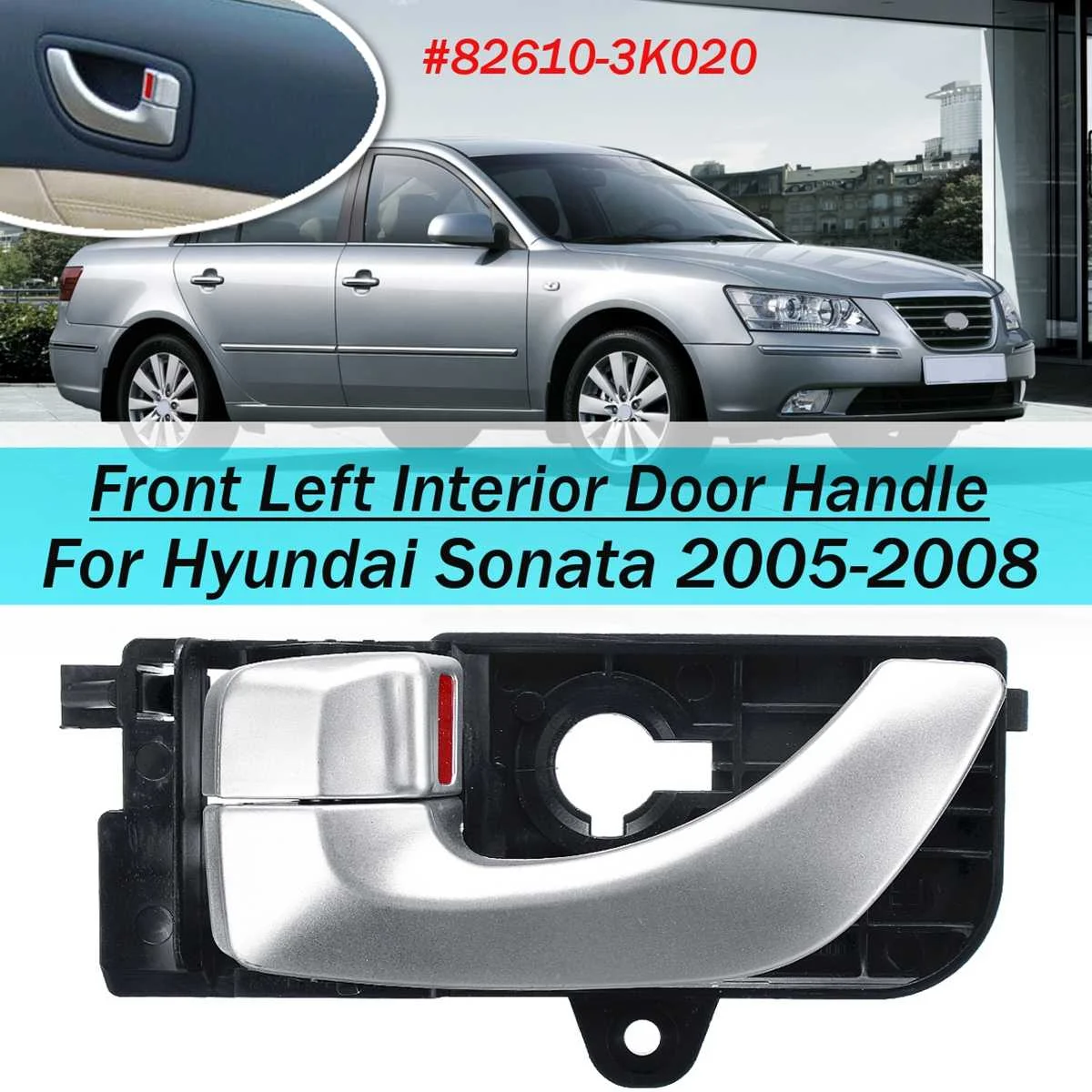 Front Left 4 шт./компл. спереди и сзади внутренняя ручка двери для hyundai Sonata 2005 2006 2007 2008 836203K020XZ 836103K020XZ - Цвет: Front Left
