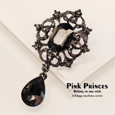 Женская Винтажная брошь в виде букета с кристаллами |