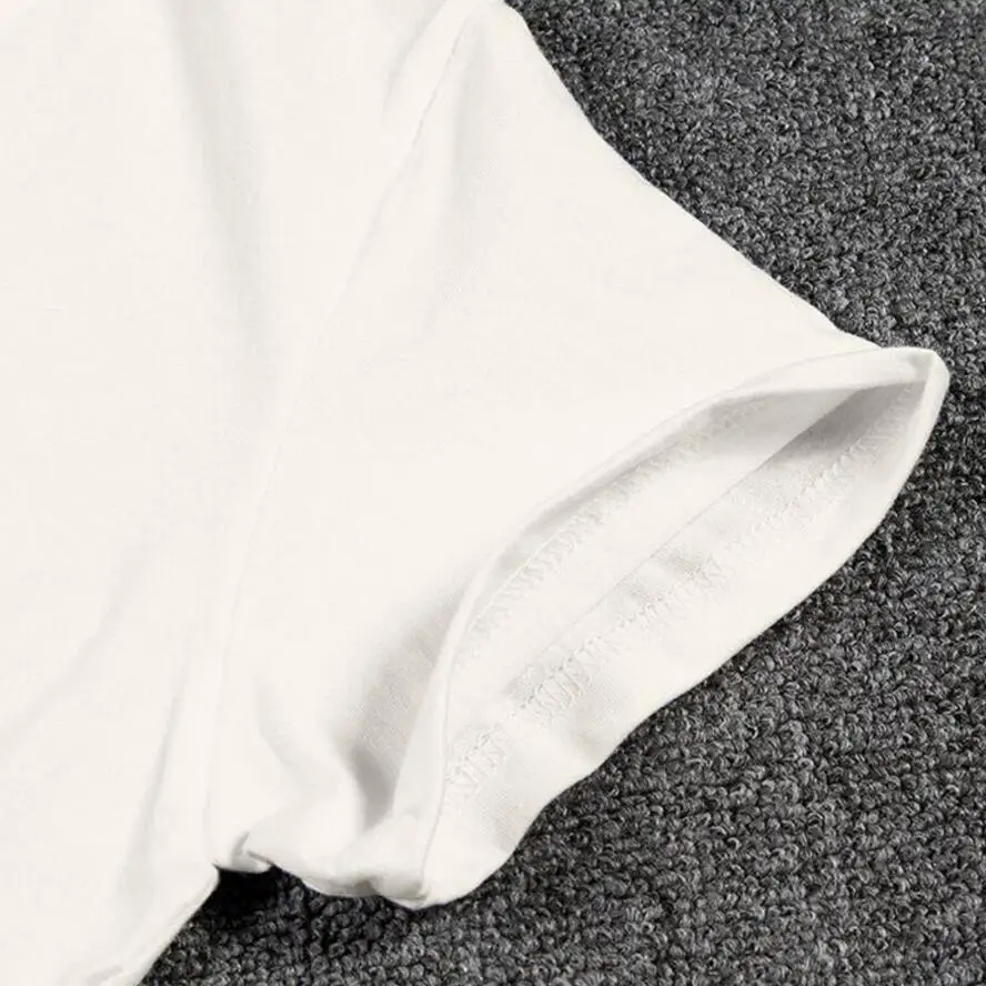 Женская футболка с принтом белая хлопковая Повседневная Harajuku Топ большого