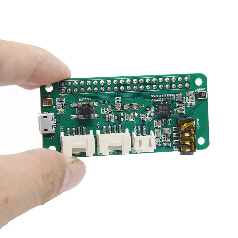 Raspberry Pi динамик Re 2-микрофоны (микрофон) шляпа Плата расширения для 3 Модель B + плюс